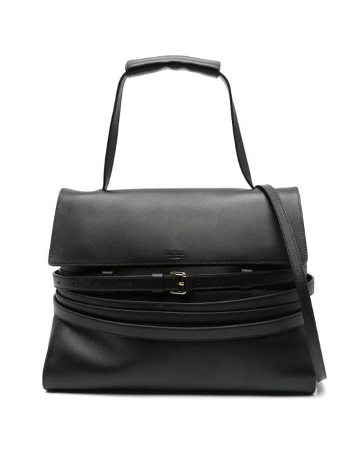 Moschino Black Tie Me Medium Shoulder Bag