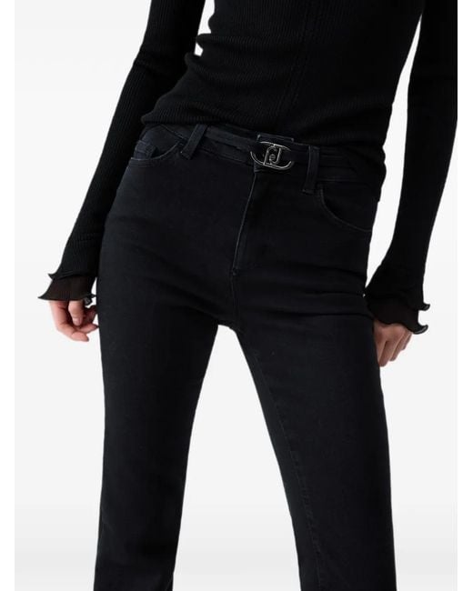 Liu Jo Black High-Waisted Bootcut Jeans