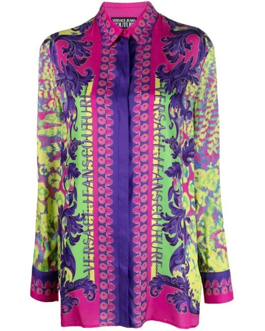 Versace Jeans Couture Pink Printed Shirt