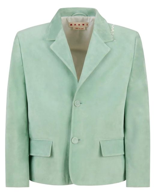 Marni Green Suede Blazer for men