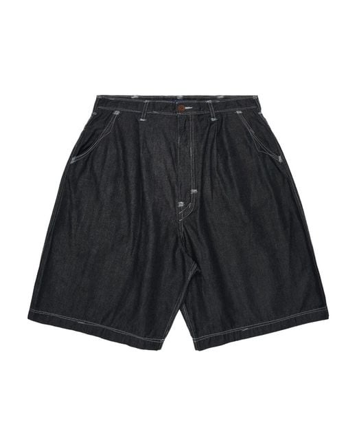 Junya Watanabe Blue Button-Fastening Denim Shorts for men