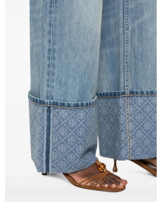 Vaqueros Rectos Tory Burch de color Blue
