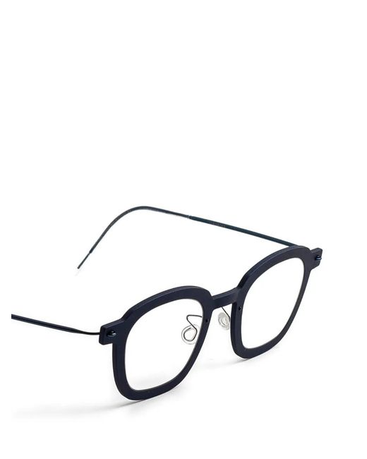 Lindberg Black Square-Frame Titanium Glasses