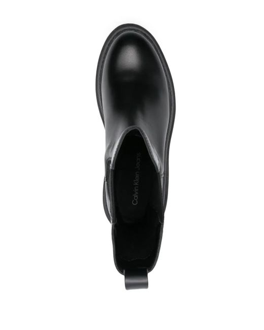 Calvin Klein レザー ブーツ Black