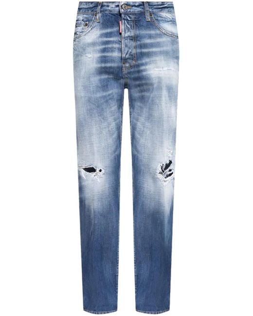 DSquared² Gerafelde Jeans in het Blue voor heren