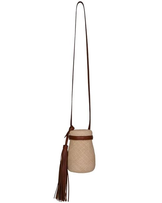 Johanna Ortiz Metallic The Provider Mochila Tassel Bucket Bag