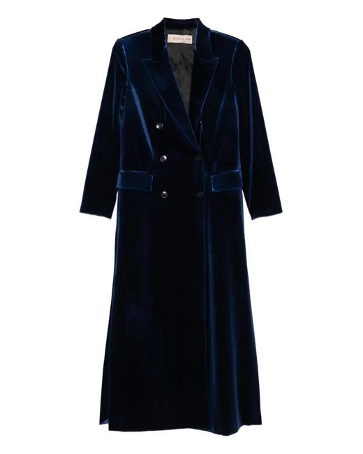Blanca Vita Blue Double-Breasted Coat
