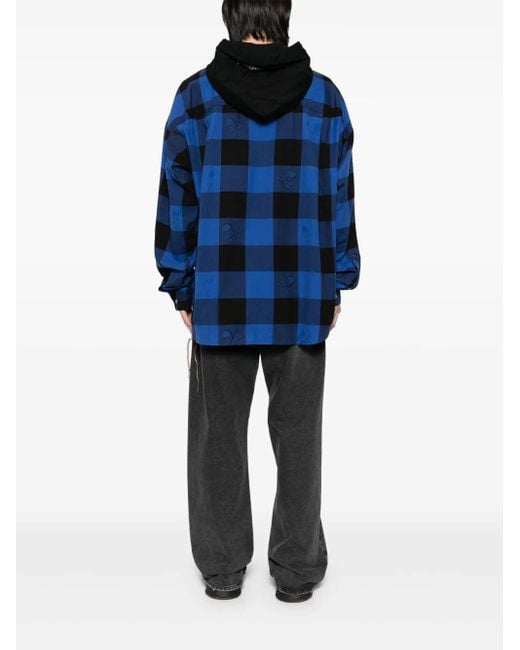 Camisa a cuadros MASTERMIND WORLD de hombre de color Blue