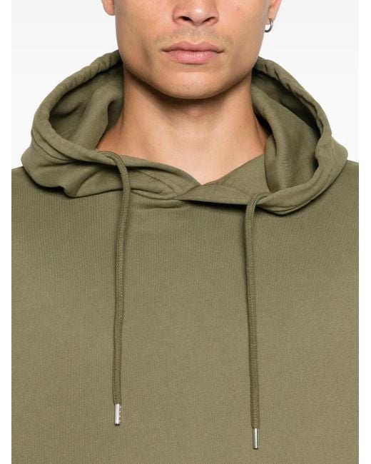 C P Company Green Lens-Detail Cotton Hoodie for men