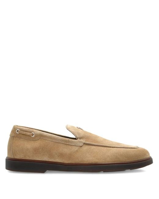 Giuseppe Zanotti Brown Suede Loafers for men