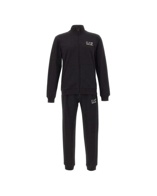 Chándal Con Logo Y Cremallera EA7 de hombre de color Black