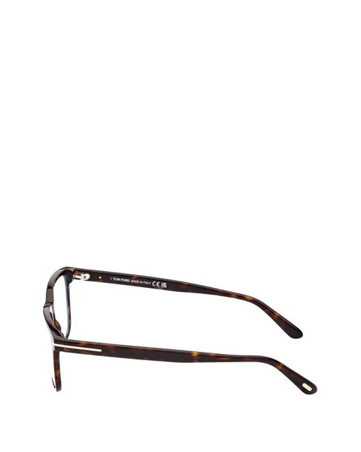 Tom Ford Black Square-Frame Glasses for men