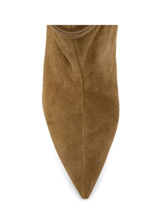 Odissi Brown Bow-Detail Wedge Boots