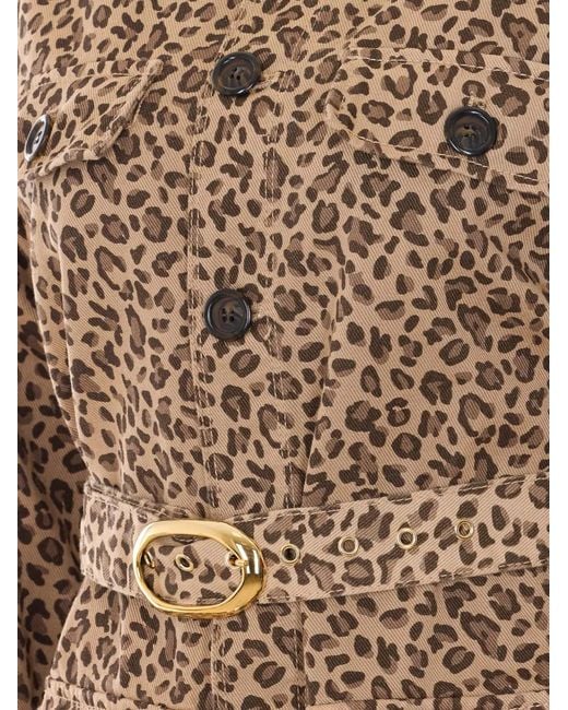 Twinset Brown Leopard-Pattern Jacket