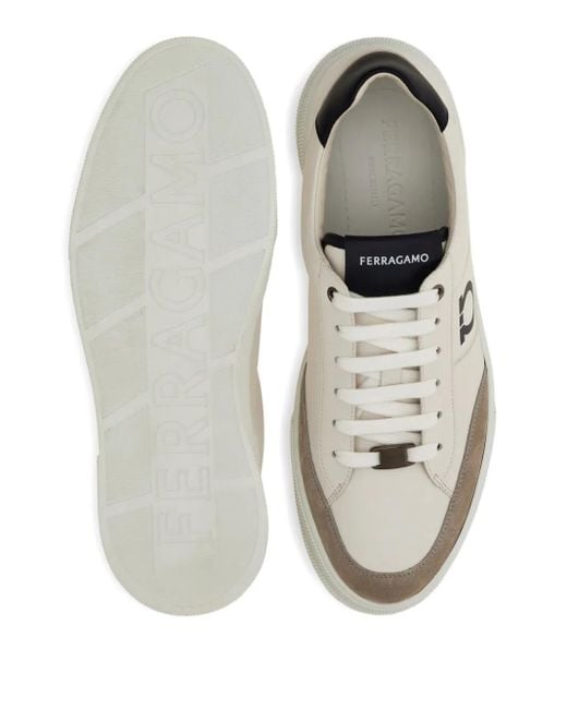 メンズ Ferragamo レザースニーカー White