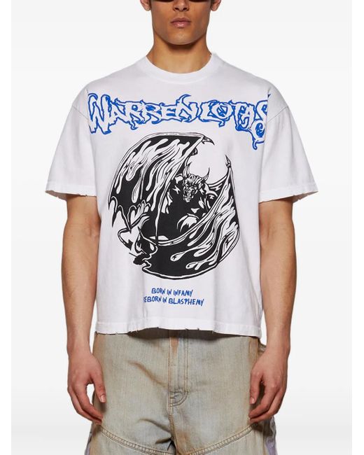 Warren Lotas White Gargoyle T-Shirt for men