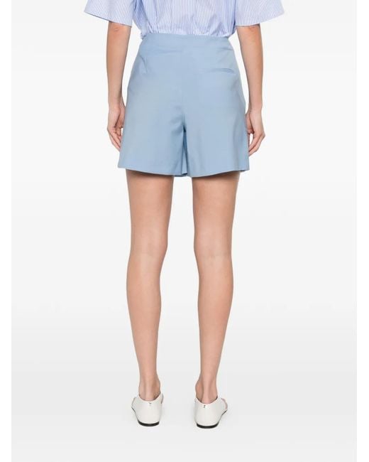 Manuel Ritz Blue Wrap Button Skirt