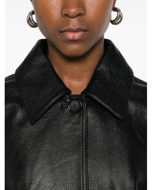 Chaqueta De Piel Totême  de color Black