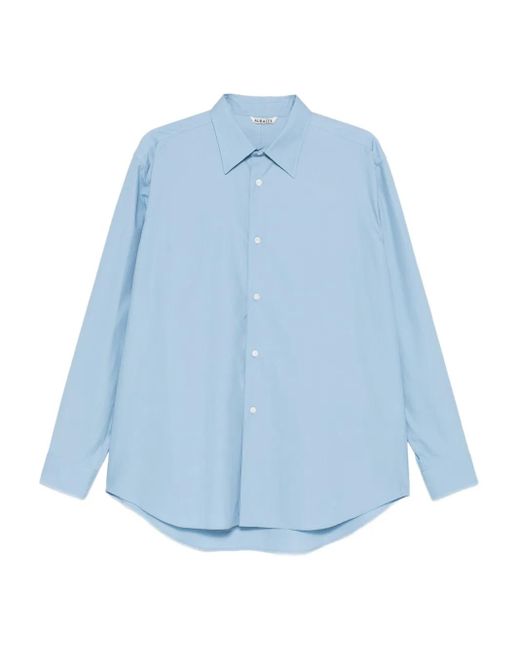 Auralee Blue Buttoned Shirt for men