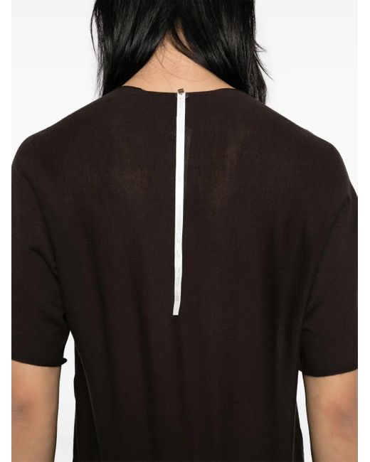 Label Under Construction Black Raw Edge T-Shirt for men