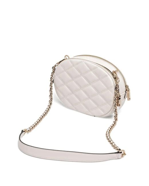 Guess White Quilted Crossbody Bag
