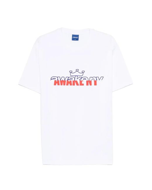 AWAKE NY White Headcrack Champs Logo T-Shirt for men