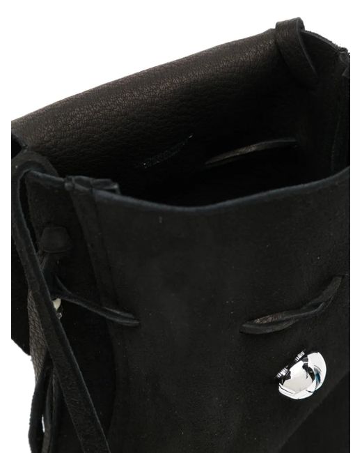 Undercover Black Leather Messenger Bag for men