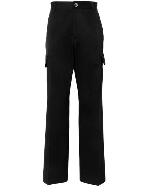 Pantalon cargo à logo brodé Versace pour homme en coloris Black
