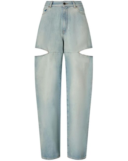 Pinko カットアウト ハイウエストジーンズ Blue