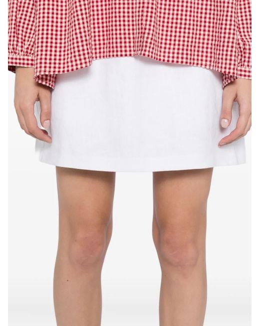 Posse White A-Line Cotton Skirt