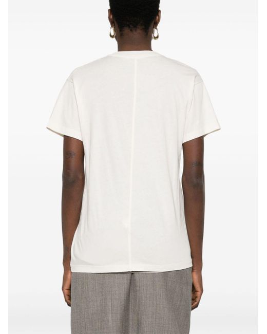 The Row Katoenen T-shirt Met Ronde Hals in het White