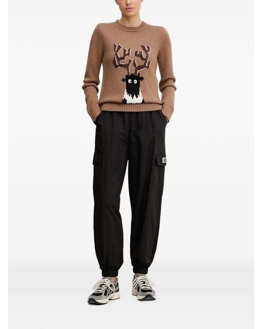 EA7 Black Pantalon De Jogging À Patch Logo