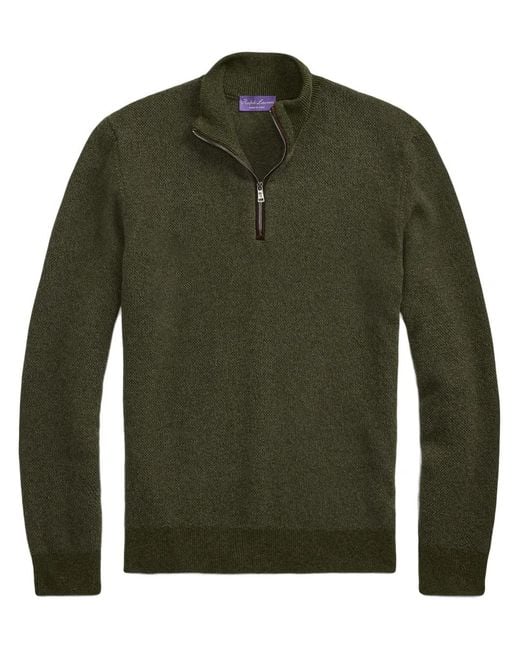 Ralph Lauren Green Half-Zip Sweater for men