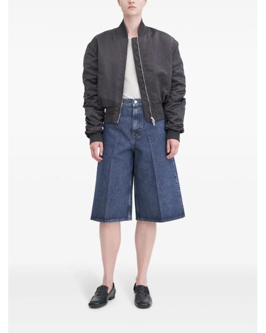 Filippa K Gray Zip-Up Bomber Jacket