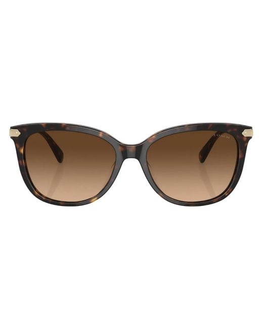 COACH Brown Tortoiseshell-Effect Sunglasses