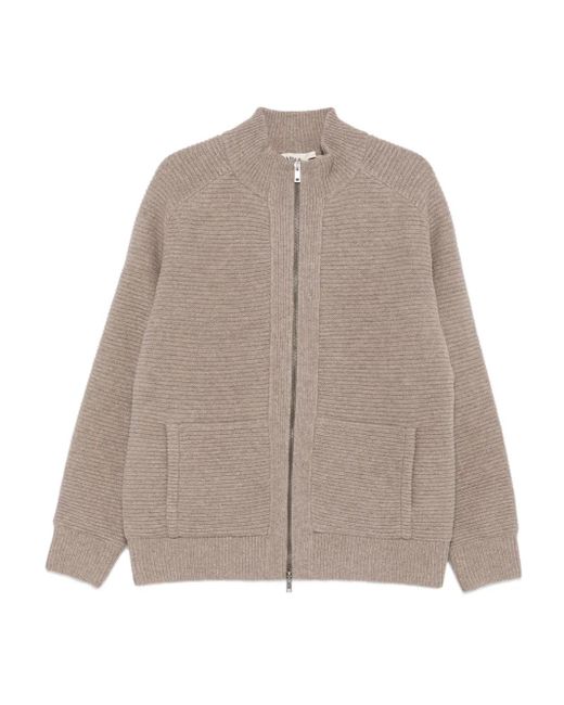 Cardigan A Coste Con Zip di Altea in Brown da Uomo