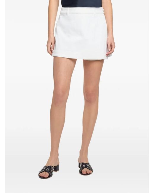 Cinq À Sept White Larsa Denim Mini Skort