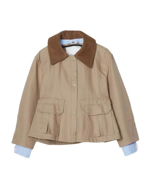 3.1 Phillip Lim Natural Spread-Collar Front-Pocket Jacket