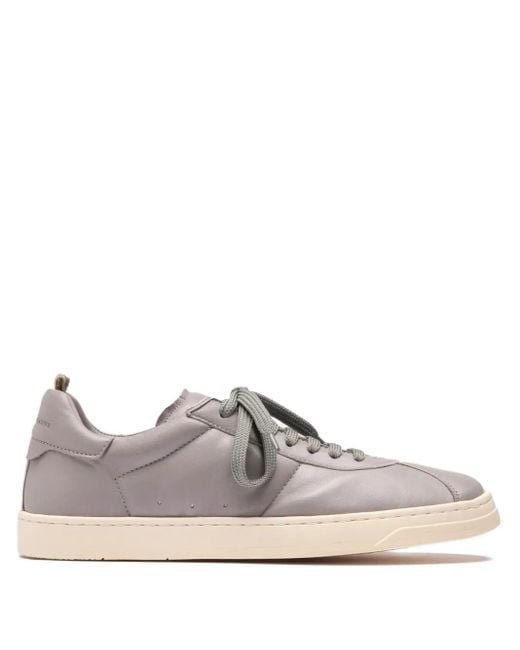 Officine Creative Brown Karma Leather Lace-Up Sneakers