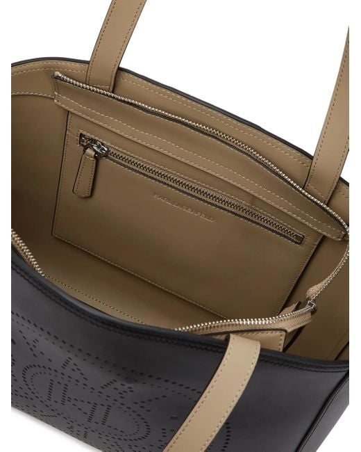 Karl Lagerfeld Black Medium K/Circle Zip Tote Bag