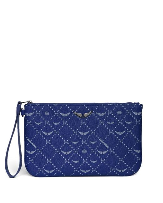 Zadig & Voltaire Blue Z Monogram Pouch
