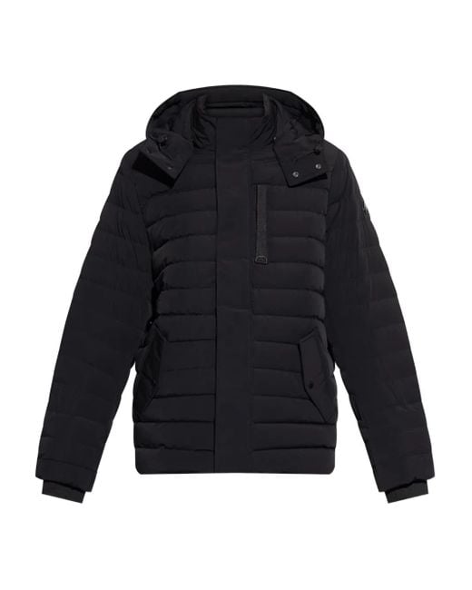 Moose Knuckles Gewatteerd Jack Met Logopatch in het Blue voor heren