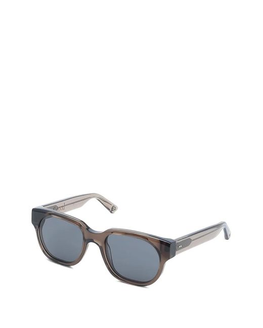 G.O.D Eyewear White Nine Crystal Rectangle-Frame Sunglasses