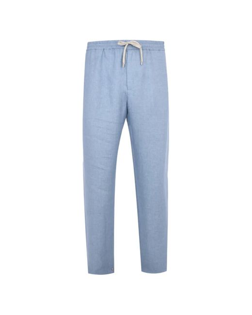 Agnona Blue Drawstring Trousers for men