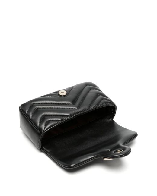 Gucci Black Gg Marmont Matelassé Shoulder Bag