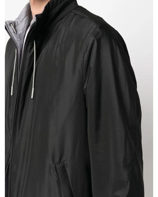 Zegna Wendbare Jacke Mit Logo-Print in Black für Herren