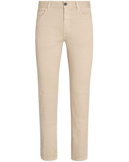 Zegna Natural Roccia Mid-rise Skinny Jeans for men