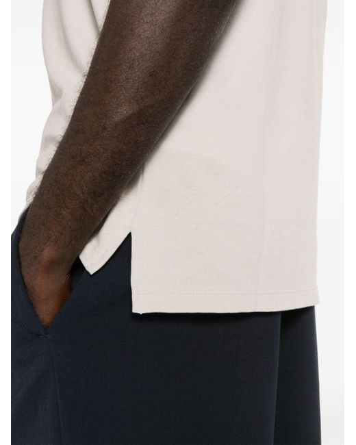 Boss White Logo-appliqué Piqué Polo Shirt for men