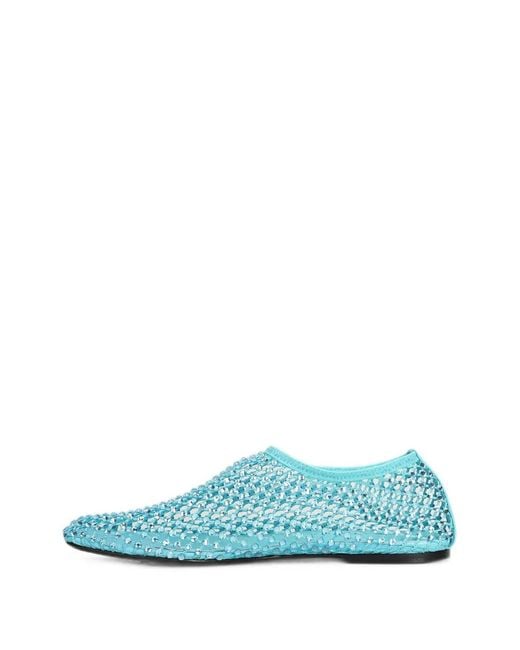 strategia shoes Blue Bijoux Crystal-Embellished Ballet Flats