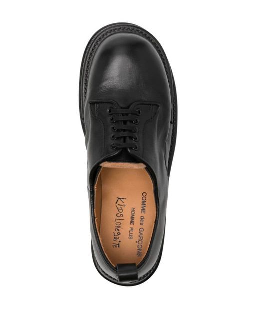 Comme des Garçons Black Double-toe Leather Derby Shoes for men